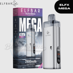 ELFBAR ELFX MEGA - Silver - Refillable Pod Starter KIT